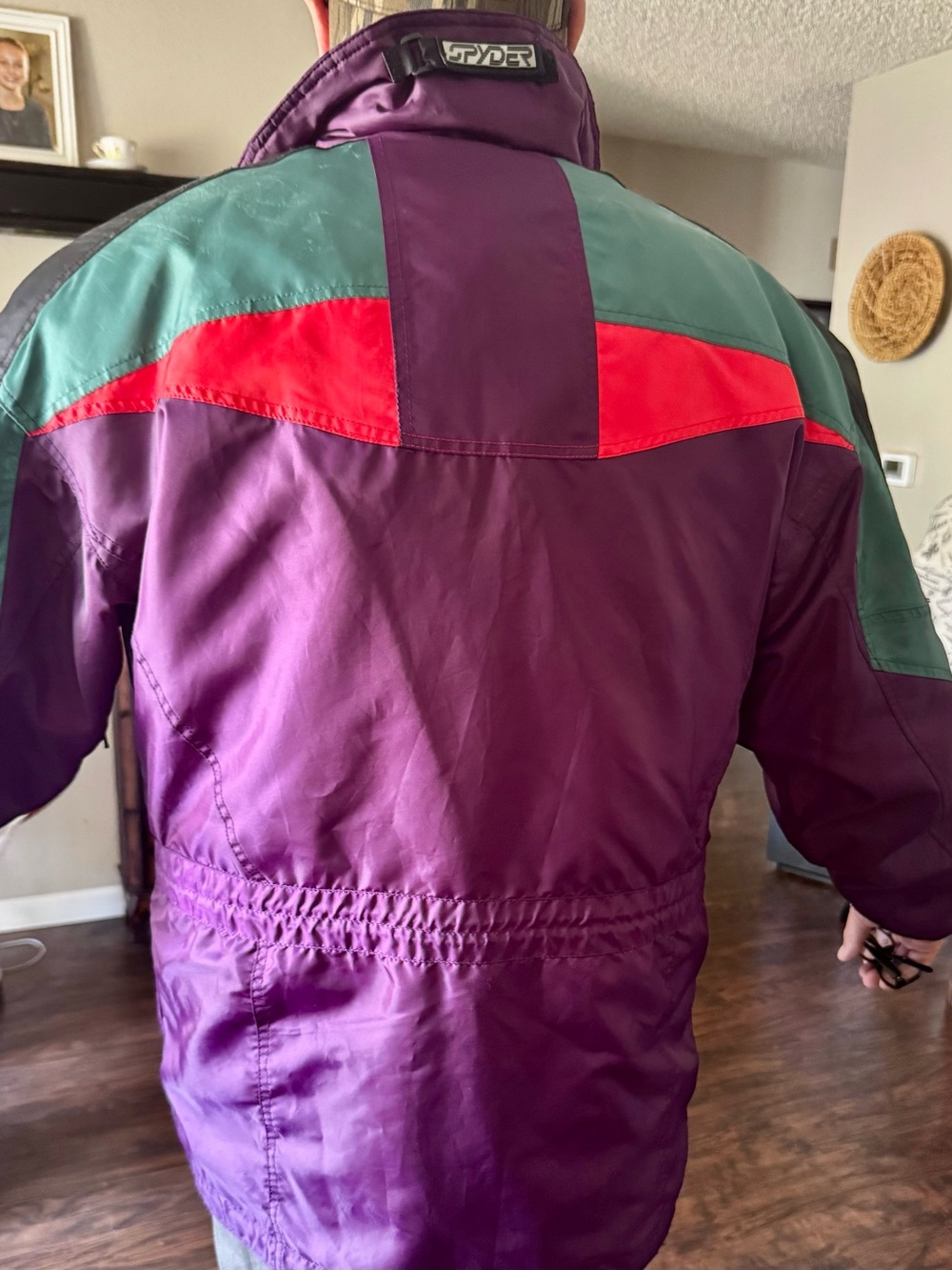 Spyder Colorblock Ski Jacket in Purple with Teal and Red Accents - Picture 5 of 14